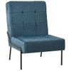 Silla De Relajación De Terciopelo Azul 65x79x87 Cm Vidaxl