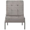 Silla De Relajación De Terciopelo Gris Claro 65x79x87 Cm Vidaxl