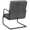 Silla Voladiza De Terciopelo Gris Oscuro Vidaxl