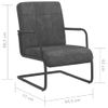 Silla Voladiza De Terciopelo Gris Oscuro Vidaxl