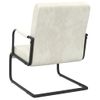 Silla Voladiza De Terciopelo Blanco Crema Vidaxl