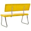 Banco De Terciopelo Amarillo Mostaza 110 Cm Vidaxl