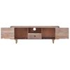 Mueble De Tv De Madera Maciza De Acacia 118x30x40 Cm Vidaxl