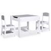 Mesa Infantil Con 2 Sillas Mdf Blanco