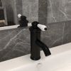 Grifo Para Lavabo De Baño Negro 130x180 Mm Vidaxl