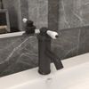 Grifo Para Lavabo De Baño Gris 130x180 Mm Vidaxl