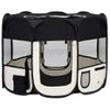 Parque De Perros Plegable Bolsa De Transporte Negro 90x90x58 Cm Vidaxl