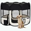 Parque De Perros Plegable Bolsa De Transporte Negro 90x90x58 Cm Vidaxl