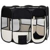 Parque De Perros Plegable Bolsa De Transporte Negro 90x90x58 Cm Vidaxl