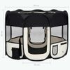 Parque De Perros Plegable Bolsa De Transporte Negro 90x90x58 Cm Vidaxl