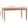 Mesa De Comedor De Jardín Madera Maciza De Teca 150x90x75 Cm Vidaxl