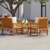 Set Muebles De Jardín 5 Pzas Y Cojines Madera Maciza De Acacia Vidaxl