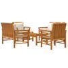 Set Muebles De Jardín 5 Pzas Y Cojines Madera Maciza De Acacia Vidaxl