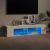 Mueble De Tv Con Luces Led Blanco 135x39x30 Cm Vidaxl