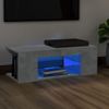 Mueble De Tv Con Luces Led Gris Hormigón 90x39x30 Cm Vidaxl