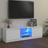 Mueble Para Tv Con Luces Led Blanco 120x30x35,5 Cm Vidaxl