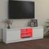 Mueble Para Tv Con Luces Led Blanco 120x30x35,5 Cm Vidaxl