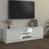 Mueble Para Tv Con Luces Led Blanco 120x30x35,5 Cm Vidaxl