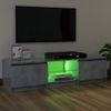 Mueble Para Tv Con Luces Led Gris Hormigón 120x30x35,5 Cm