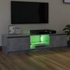 Mueble Para Tv Con Luces Led Gris Hormigón 140x40x35,5 Cm