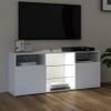 Mueble Para Tv Con Luces Led Blanco 120x30x50 Cm