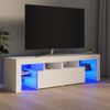 Mueble De Tv Con Luces Led Blanco 140x36,6x40 Cm Vidaxl