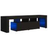 Mueble De Tv Con Luces Led Negro 140x36,5x40 Cm Vidaxl