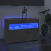 Mueble De Tv Con Luces Led Gris Hormigón 60x35x40 Cm Vidaxl