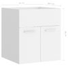 Armario Para Lavabo Madera Contrachapada Blanco 41x38,5x46 Cm Vidaxl