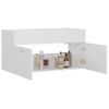 Armario Para Lavabo Madera Contrachapada Blanco 90x38,5x46 Cm Vidaxl