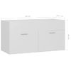 Armario Para Lavabo Madera Contrachapada Blanco 90x38,5x46 Cm Vidaxl