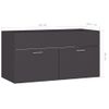 Armario Para Lavabo Madera Contrachapada Gris 90x38,5x46 Cm Vidaxl