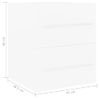 Armario Para Lavabo Madera Contrachapada Blanco 41x38,5x48 Cm Vidaxl