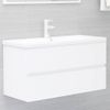 Mueble De Lavabo Madera De Ingeniería Blanco 90x38,5x45 Cm Vidaxl