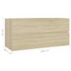 Mueble Lavabo Madera Contrachapada Roble Sonoma 100x38,5x45 Cm Vidaxl