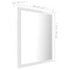 Espejo De Baño Acrílico Blanco Brillo 40x8,5x37 Cm Vidaxl