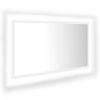 Espejo De Baño Led Acrílico Blanco 80x8,5x37 Cm Vidaxl