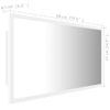 Espejo De Baño Led Acrílico Blanco 80x8,5x37 Cm Vidaxl