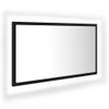 Espejo Baño Led Negro Acrílico 80x8,5x37 Cm Vidaxl