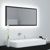 Espejo De Baño Led Acrílico Negro Brillo 90x8,5x37 Cm Vidaxl