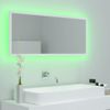 Espejo De Baño Led Acrílico Blanco 100x8,5x37 Cm Vidaxl