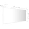 Espejo De Baño Led Acrílico Blanco 100x8,5x37 Cm Vidaxl