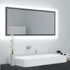 Espejo De Baño Led Acrílico Gris Brillo 100x8,5x37 Cm Vidaxl