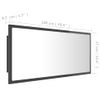 Espejo De Baño Led Acrílico Gris Brillo 100x8,5x37 Cm Vidaxl