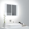 Rogal Armario Espejo De Baño Luz Led Blanco Brillante 60x12x45 Cm Rogal