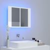 Rogal Armario Espejo De Baño Luz Led Blanco Brillante 60x12x45 Cm Rogal