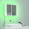 Rogal Armario Espejo De Baño Luz Led Blanco Brillante 60x12x45 Cm Rogal