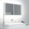 Rogal Armario Espejo De Baño Con Luz Led Blanco 90x12x45 Cm Rogal