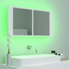 Rogal Armario Espejo De Baño Con Luz Led Blanco 90x12x45 Cm Rogal