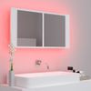 Rogal Armario Espejo De Baño Con Luz Led Blanco 90x12x45 Cm Rogal